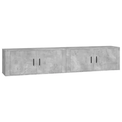 Produktbild von vidaXL TV-Wandschränke 2 Stk. Betongrau 100x34,5x40 cm
