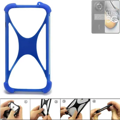 Produktbild von K-S-Trade Handy Hülle kompatibel mit Realme 11 Pro Silikon Schutzhülle Cover Case Bumper Silikoncase TPU Softcase Schutz Hülle Smartphone