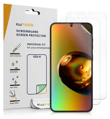 Produktbild von kwmobile 3x Displayschutzfolie kompatibel mit Samsung Galaxy S25 Plus Folie - klare Schutzfolien Set in transparent