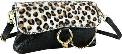 Produktbild von Umhängetasche Mini-Leo Mini-Bag aus Leder und Kuhfell von collezione alessandro