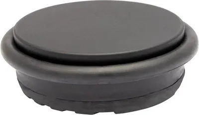 Produktbild von Türstopper BIG DISK COLOR Schwarz - Ø 98 x 30 mm, beschichteter Industrie-Stahl, thermoplastisches Gummi