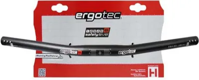 Zdjęcie produktu dla Ergotec FLAT BAR, 12°, Ø = 25,4 mm, aluminium, czarny, SL 6