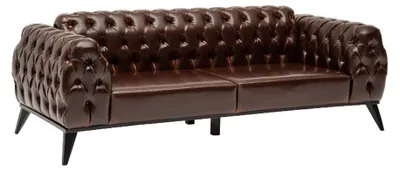 Immagine prodotto di Divano Chesterfield a tre posti marrone Divano relax Soggiorno 3 posti 230 cm