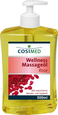 Produktbild von cosiMed Wellness-Massageöl Rose mit Druckspender, Massage Öl, 500 ml