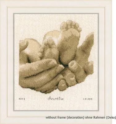 Immagine prodotto di Kit di ricamo Vervaco con lo schema "Piedi di bambino"