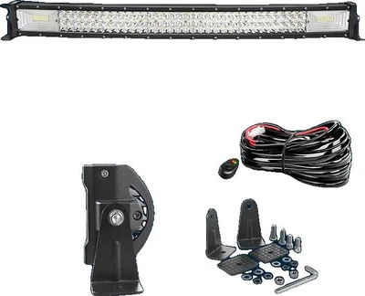 Produktbild von LED-Lichtleiste, gebogenes Design, Offroad-Fahrzeugbeleuchtung, 7d 32in mit Draht