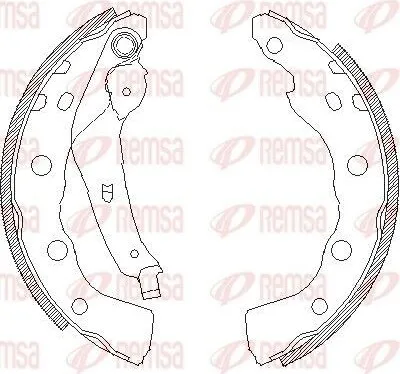 Produktbild von REMSA Bremsbackensatz Trommelbremse Hinten für MITSUBISHI Space Star (DGA) 4059.00