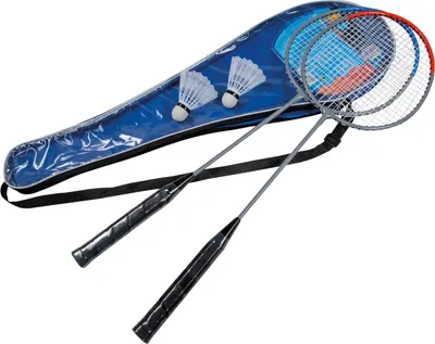 Produktbild von badminton-Set 65 cm grau/blau/rot 5-teilig