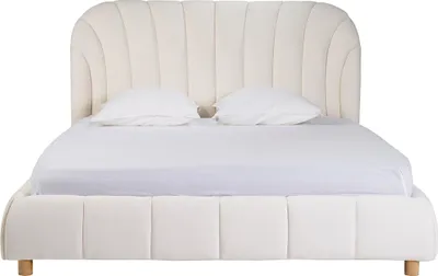 Produktbild von Miliboo - Doppelbett 160x200 in Stoff mit Schlingenwolloptik ARIELLE