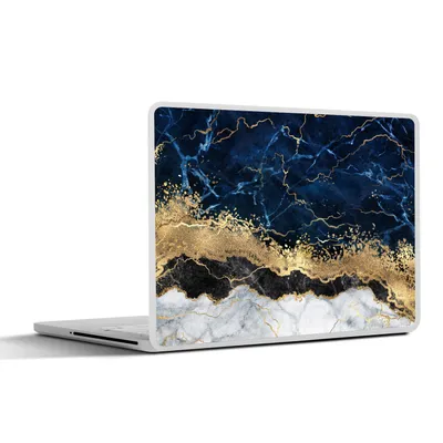 Produktbild von MuchoWow® Laptop Aufkleber Sticker Cover Marmor - Weiß - Gold - Luxus 36.5x27.5 cm - Laptop-Sticker