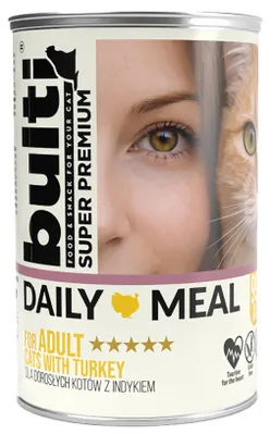 Produktbild von Katzenfutter - feuchte Katzennahrung - Daily Meal Truthahn - 400g Truthahn Katzenfutter