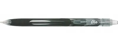 Produktbild von Kugelschreiber, 0,27 mm, Druckmechanismus, ZEBRA "OLA", schwarz