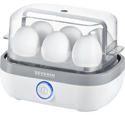 Zdjęcie produktu dla Severin EK 3164, 6 jaj., Przycisk, Szary, Biały, 420 W, 138 mm, 190 mm