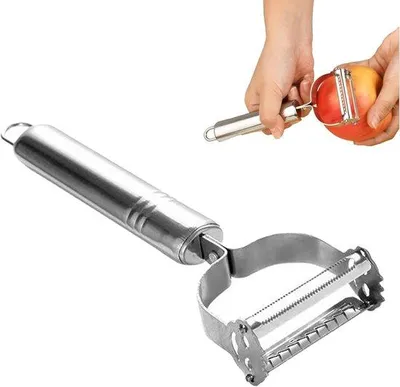 Immagine prodotto di Tagliapasta multifunzione, di alta qualità, 3-in-1, con lame in acciaio ultra-affilate, ideale per tagliare julienne e verdure