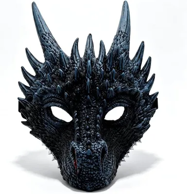 Imagen del producto de Máscara de dragón para Halloween, diseño realista, talla única, ideal para carnaval