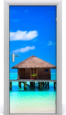 Produktbild von Tulup Türaufkleber 95x205 cm Dekorative Aufkleber Selbstklebend Wasserdichte Tapete Abnehmbar Schlafzimmer Wohnzimmer Wohnkultur - Häuser Wasser