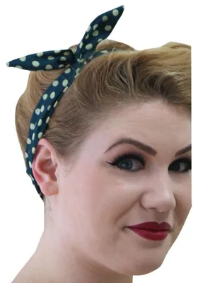 Produktbild von Banned Haarband - Polka Dot Tiffany Grün