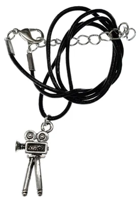 Produktbild von Miniblings Filmkamera Kamera Halskette Kamerafrau Film Drehen Movie silber Leder
