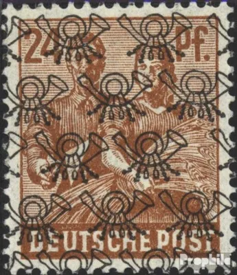 Produktbild von Briefmarken Bizone (Alliierte Besetzung) 1948 Mi 44II gestempelt Posthörnchen (Netzaufdruck)
