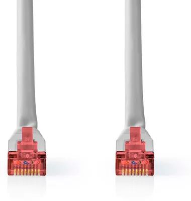 Produktbild von Nedis CAT6-Netzwerkkabel - RJ45 Stecker - RJ45 Stecker - SF/UTP - 1.00 m - Rund - PVC - Grau - Label