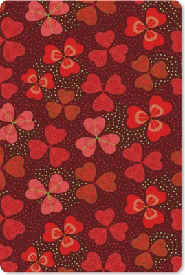 Produktbild von MuchoWow® Mauspad Mousepad Muster - Klee - Rot 18x27 cm - Mousepads - Maus Mat - Pad - Mausunterlage