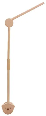 Immagine prodotto di Supporto per mobile musicale per neonati, design orso in legno, regolabile in altezza, adatto per culla, fasciatoio e recinto giochi