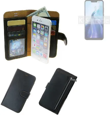 Produktbild von K-S-Trade Schutz Hülle kompatibel mit Cubot C20 Klapphülle Case Phone cover Slim Handytasche Handy Hülle schwarz aus Kunstleder (1 Stk)