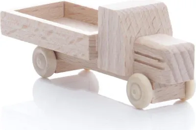 Obrázok produktu pre Drevená hračka nákladné auto s plošinou prírodné VxŠxH 3,5x7,5x3cm NOVINKA