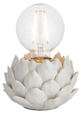 Image de Lampe de table ARTICHOKE blanche 1xE27x20W céramique / plâtre dim. : 10x15x15 cm IP20 Endon