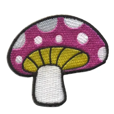 Produktbild von Aufnäher - Pilz - Fliegenpilz pink-weiß - Patch