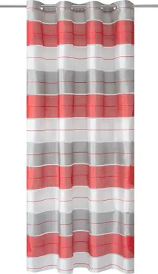 Produktbild von Silný pruhovaný záves 145x250 bielo-sivo-červený