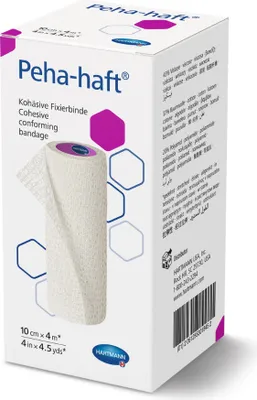 Produktbild von Hartmann Peha-haft® latexfrei Fixierbinde - 1 Stk. - 10 cm x 4 m | Packung (1 Stück)