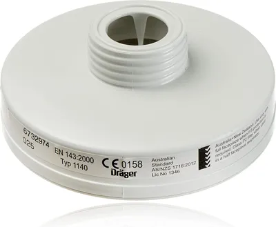 Produktbild von Dräger X-plore Rd40 Partikel-Filter 1140 P3 R für Aerosole/Partikel Ersatzfilter für Voll- und Halbmasken X-plore 4740 und 6300, 1 Stück