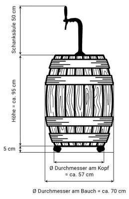 Immagine prodotto di Spillatore birra BARRIQUE, dispenser birra, macchina per birra, KEG: Type D