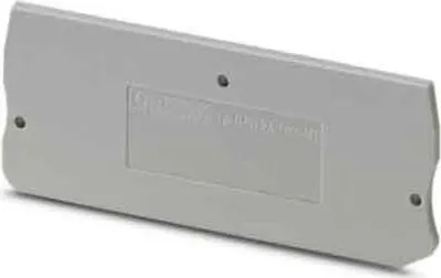 Produktbild von Phoenix Contact Abschlussdeckel D-PT 2,5-TWIN-MT Farbe grau, Werkstoff Polyamid (PA) passend für Messertrennklemme PT