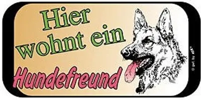 Produktbild von Hinweisschild Tür - Hier wohnt ein Hundefreund - 308180