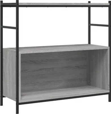 Produktbild von vidaXL Bücherregal Grau Sonoma 80x30x78,5 cm Holzwerkstoff und Eisen