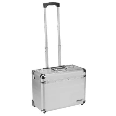 Produktbild von Pilotenkoffer mit Rollen - silber Aluminium Business Trolley Pilotenkoffer Office Alu Silber - Silber