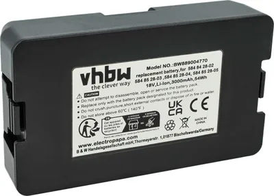 Produktbild von vhbw Akku kompatibel mit Flymo EasiLife 800, 350, 500, 200 Rasenroboter (3Ah, 18V Li-Ion)