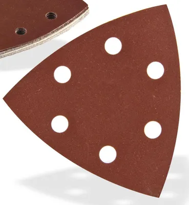 Imagen del producto de Papel de lija para lijadora delta, 93x93x93 mm, grano P400, paquete de 10 unidades