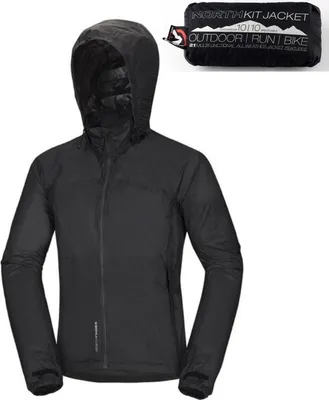 Produktbild von Wasserdichte Packbare Herren Outdoorjacke NORTHFINDER Northkit Schwarz Schwarz XL