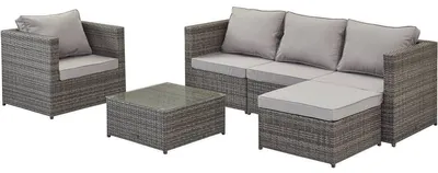 Produktbild von Gartenmöbel-Sets aus Polyrattan  "Monaco" - Florida - Grau