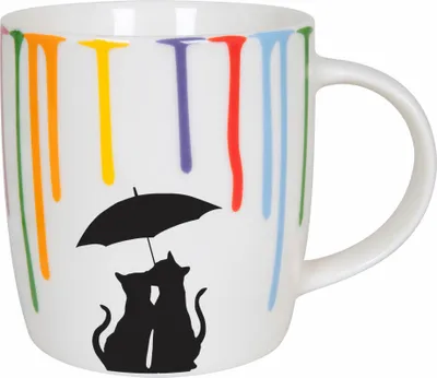 Immagine prodotto di Könitz Becher Rainbowdrops - Cats, Tasse, Kaffeebecher, New Bone China, Bunt, 350 ml, 11 7 275 2652