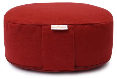 Produktbild von yogabox Yogilino® Reise Meditationskissen mini oval BASIC - bordeaux 26 x 21 x 9 cm Buchweizenschalen