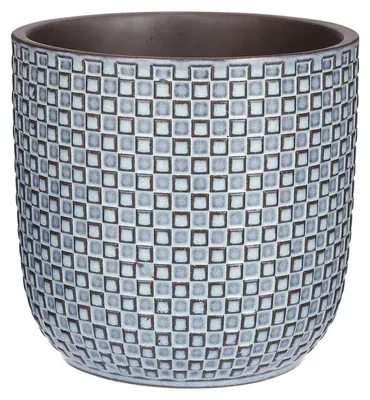 Produktbild von Mica Decorations Daan Blumentopf - H18 x Ø19 cm - Blau