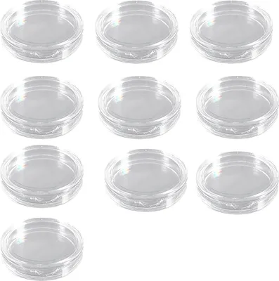 Produktbild von 10 Stück klare transparente Kunststoff-Runde Münzkapsel zum Sammeln von Aufbewahrungsboxen-18mm