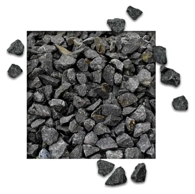 Produktbild von 25 kg Basaltsplitt Anthrazit für Garten und Dekoration, Körnung 16/22 mm