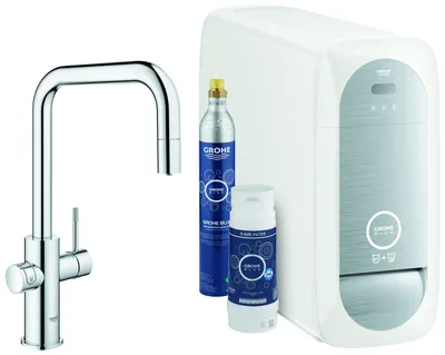 Produktbild von GROHE 31543000 Starterkit Blue Home 31543 auszb. Mousseur BT/WIFI U-Auslauf chrom