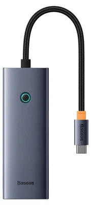 Immagine prodotto di Hub Baseus UltraJoy Series 5-in-1 USB-C a 1x HDMI 4K@30Hz + 4x USB-A 3.0 - grigio