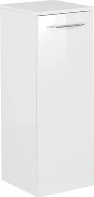 Zdjęcie produktu dla FACKELMANN Szafka Midi B. CLEVER / Szafka łazienkowa z systemem cichego domykania / Wymiary (szer. x wys. x gł.): ok. 30,5 x 81 x 32 cm / Wysokiej jakości szafka / Meble do WC lub łazienki / Korpus: biały / Front: biały